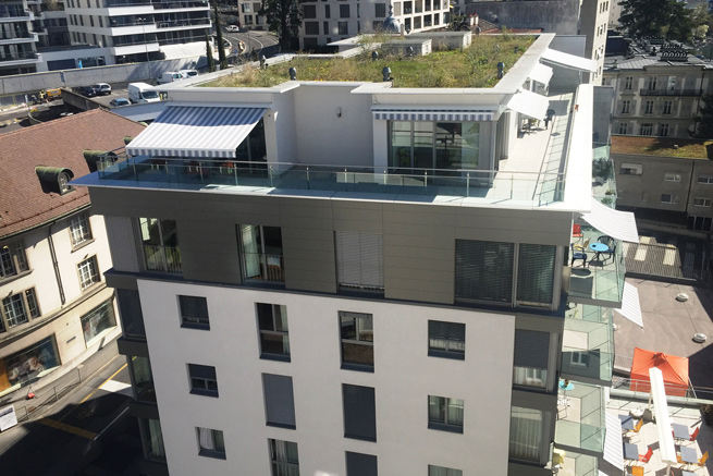 Façade ventilée – Av. Nestlé 17 à Montreux